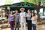 UCLA Blum Center collaborator Dr. Orlando Morales and his wife, Susana, both UNAN-León professors supporting the health and arts fair. UCLA Blum Summer Scholars Erik Peña, Jennifer Zelaya, and Ana Mascareñas.