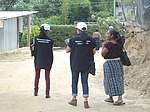 "Being guided by a mother guide to the homes of beneficiaries in the village of Pamoca in San Raymundo"